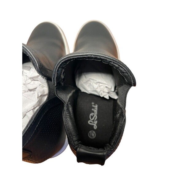 La Sheelah Women's Size 8.5 Hidden-03 Slip On Weatherproof Low Rain Boots Black - Picture 6 of 7